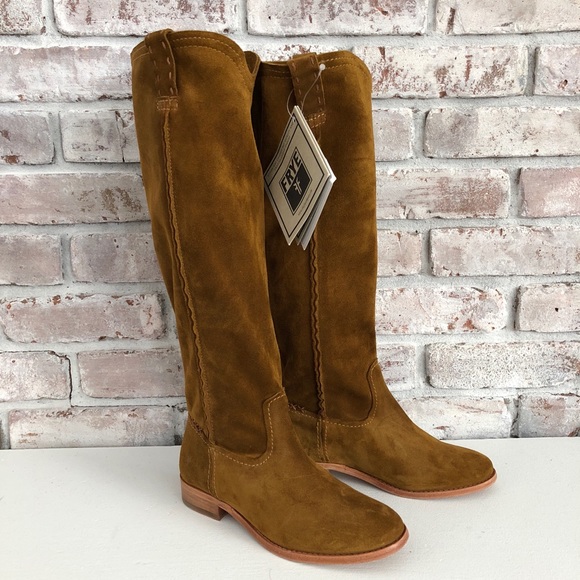 Frye Shoes - Frye Cara Suede Leather Riding Boots Size 5.5 NWT